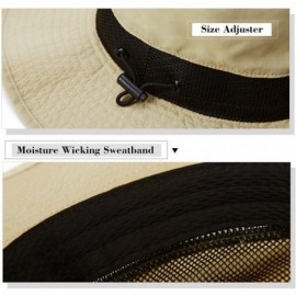 Sun Hats Unisex Outdoor UPF50+ Packable Boonie Hat w/Vented Crown&Lining Sunhat - 89026_beige - CC17AAK2TRX $14.28