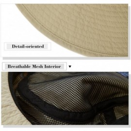 Sun Hats Unisex Outdoor UPF50+ Packable Boonie Hat w/Vented Crown&Lining Sunhat - 89026_beige - CC17AAK2TRX $14.28