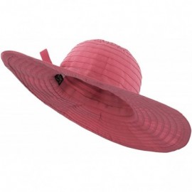 Sun Hats Womens SPF 50+ UV Sun Protective Wide Brim Sun Hat with Bow - Rose - CC18C6A0CC5 $11.52