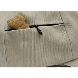 Baseball Caps Westie Low Profile Baseball Cap with Zippered Pocket. - Khaki - CD128IX6G1J $28.54