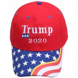 Baseball Caps Keep America Great Again Cap Donald Trump 2020 Campaign MAGA Hat Adjustable Baseball Hat with USA Flag - Red3 -...