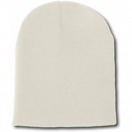 Skullies & Beanies Blank Short Beanie Cap - Ivory - C1112I1NB11 $9.08