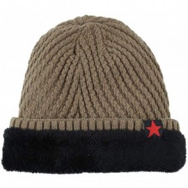 Skullies & Beanies Men Winter Skull Cap Beanie Large Knit Hat with Thick Fleece Lined Daily - N - Black - CD18ZGNUEO6 $14.62