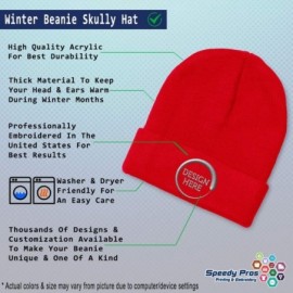 Skullies & Beanies Custom Beanie for Men & Women Astronomy Orbit Solar System Embroidery Acrylic - Red - CD18ZS3M49X $12.11