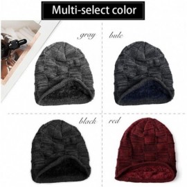 Skullies & Beanies Men Women Slouchy Thick Beanie Warm Knitted Hat Ladies Winter Loose Knit Ski Cap - Gray - CW18K0NYCDR $10.63
