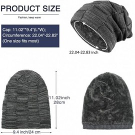 Skullies & Beanies Men Women Slouchy Thick Beanie Warm Knitted Hat Ladies Winter Loose Knit Ski Cap - Gray - CW18K0NYCDR $10.63