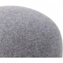 Bucket Hats 100% Wool Vintage Felt Cloche Bucket Bowler Hat Winter Women Church Hats - Grey63 - CA18WDKIKMW $26.09