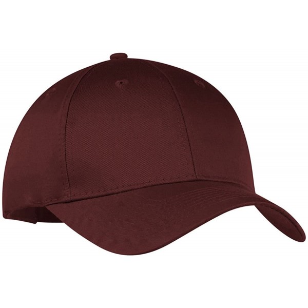 Baseball Caps Port & Company - Six-Panel Twill Cap. CP80 - Maroon - C211QDRUJ7F $7.12