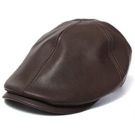 Newsboy Caps Leather Hats for Men Beret Solid Color Fashion-Hats for Men 2019 Winter Cap Gift Christmas Simple New Outdoor Fi...