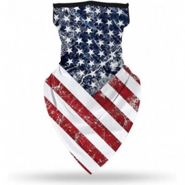 Balaclavas Men Women American Flag Face Scarf Bandana Ear Loops Face Balaclava Neck Gaiters for Dust Mask - CS198RQDK84 $18.16