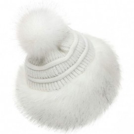 Bomber Hats Women's Faux Fur Hat Russian Style Monglian Warm Soft Cossack Pompom Ski Hats for Winter - White - C118WWR7QLK $2...