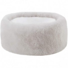 Cold Weather Headbands Womens Faux Fur Ear Warmer - Soft Velvet Fur - Chic Winter Headband - Grey Rabbit - C718AUTZ6RY $15.65
