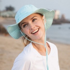 Sun Hats Wide Brim Fishing Hiking Outdoor Anti UV Sun Summer Beach Hat - Sky Blue - CZ11O009DIX $42.61