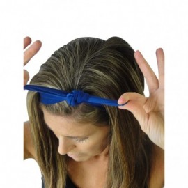 Headbands Removable Bow Training Headband - No Slip - No Sweat- Laguna Blue Turquoise - Laguna Blue Turquoise - CA12I8WP8XH $...