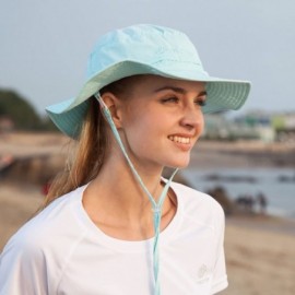 Sun Hats Wide Brim Fishing Hiking Outdoor Anti UV Sun Summer Beach Hat - Sky Blue - CZ11O009DIX $42.61