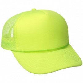 Baseball Caps Solid Color Neon Trucker Cap - Yellow - C01109SNKQB $18.53