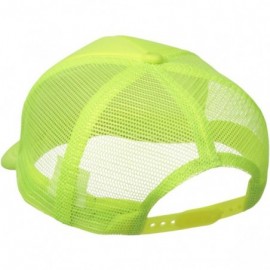 Baseball Caps Solid Color Neon Trucker Cap - Yellow - C01109SNKQB $9.14
