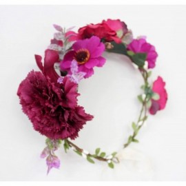 Headbands Flower Wreath Headband Floral Hair Garland Flower Crown Halo Headpiece Boho with Ribbon Wedding Party Photos - 27 -...