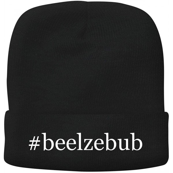 Skullies & Beanies Beelzebub - Adult Hashtag Comfortable Fleece Lined Beanie - Black - CR18OW4H9YI $39.98
