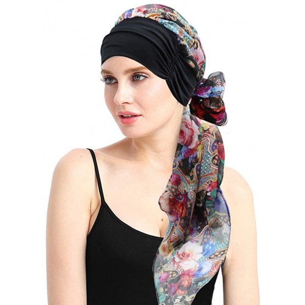 Skullies & Beanies Chemo Headwear Headwrap Scarf Cancer Caps Gifts for Hair Loss Women - Rainbow Nuts - CD18CGXTRR5 $18.31