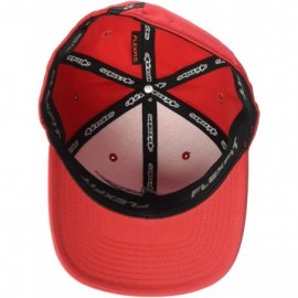 Baseball Caps Men's Logo Flexfit Hat Curved Bill Structured Crown - Ageless Curve Hart Red/Black - CS18HEQ6OZX $36.64