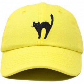 Baseball Caps Black Cat Hat Womens Halloween Baseball Cap - Minion Yellow - C518Z52ZDEK $24.41