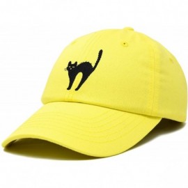 Baseball Caps Black Cat Hat Womens Halloween Baseball Cap - Minion Yellow - C518Z52ZDEK $14.45