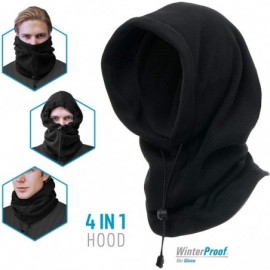 Balaclavas 4 in 1 Full Face Hood for Adults- Fleece Balaclava- Ski Mask Hoodie- Face Fleece Mask - CG18ZCL9OHS $9.03