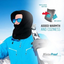 Balaclavas 4 in 1 Full Face Hood for Adults- Fleece Balaclava- Ski Mask Hoodie- Face Fleece Mask - CG18ZCL9OHS $9.03