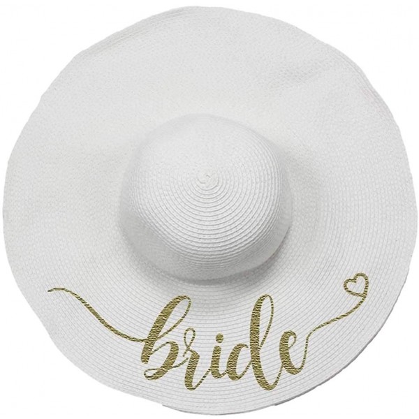 Sun Hats Floppy Hat - Bride (White) - CB18SAOASQG $35.62