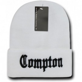 Skullies & Beanies City Compton Beanies - White - CF11M64G7U7 $26.90