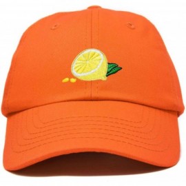 Baseball Caps Lemon Hat Baseball Cap - Orange - CG18M7XMU0X $12.97