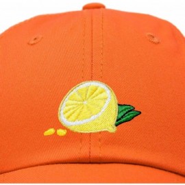 Baseball Caps Lemon Hat Baseball Cap - Orange - CG18M7XMU0X $12.97