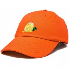 Baseball Caps Lemon Hat Baseball Cap - Orange - CG18M7XMU0X $12.97