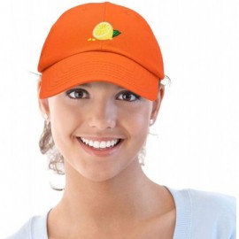 Baseball Caps Lemon Hat Baseball Cap - Orange - CG18M7XMU0X $12.97