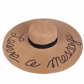 Sun Hats Embroidery Lettering Floppy hat - Khaki 3 - CW1839Q4UCS $16.43