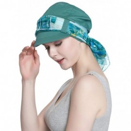 Newsboy Caps Breathable Bamboo Lined Cotton Hat and Scarf Set for Women - Green Diamonds - C718NO2XC89 $15.75