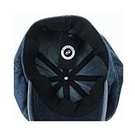 Newsboy Caps Denim Cotton Newsboy Hat Baker Boy Beret Flat Cap KR3613 - Blue - CP18343LOXW $20.48