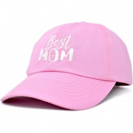 Baseball Caps Best Mom Baseball Cap Womens Dad Hats Adjustable Mothers Day Hat - Light Pink - CW18D6SNSM0 $14.26