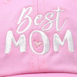 Baseball Caps Best Mom Baseball Cap Womens Dad Hats Adjustable Mothers Day Hat - Light Pink - CW18D6SNSM0 $14.26