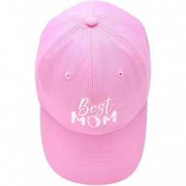 Baseball Caps Best Mom Baseball Cap Womens Dad Hats Adjustable Mothers Day Hat - Light Pink - CW18D6SNSM0 $14.26