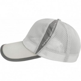 Baseball Caps Summer Quick Dry Mesh Baseball Cap Sports Cycling Running Fishing Golf Sun Hat - 2 Light Grey - CS12JROVE8X $12.19