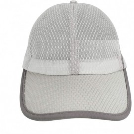 Baseball Caps Summer Quick Dry Mesh Baseball Cap Sports Cycling Running Fishing Golf Sun Hat - 2 Light Grey - CS12JROVE8X $12.19