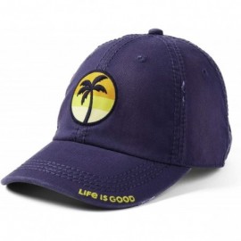 Baseball Caps Sunwashed Chill Cap Baseball Hat Collection - Sunset Palm Blue - C718GEODIMK $20.86
