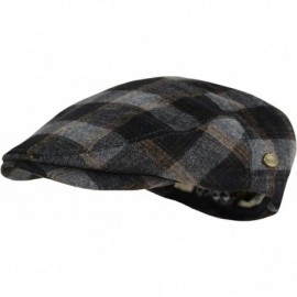 Newsboy Caps Premium Men's Wool Newsboy Cap SnapBrim Thick Winter Ivy Flat Stylish Hat - 3008-dk.gray Check - CN18Y8ITACI $15.90