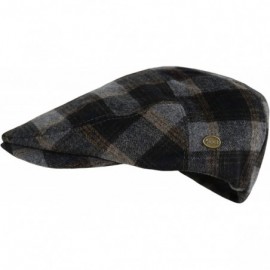 Newsboy Caps Premium Men's Wool Newsboy Cap SnapBrim Thick Winter Ivy Flat Stylish Hat - 3008-dk.gray Check - CN18Y8ITACI $15.90