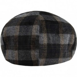 Newsboy Caps Premium Men's Wool Newsboy Cap SnapBrim Thick Winter Ivy Flat Stylish Hat - 3008-dk.gray Check - CN18Y8ITACI $15.90