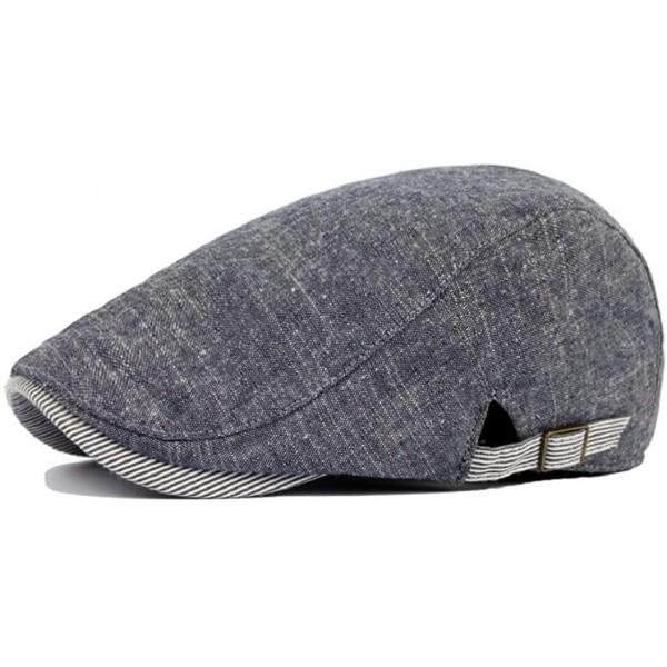 Newsboy Caps Mens Flat Cap Vintage Cabbie Hat Gatsby Ivy Irish Newsboy Caps - Blue - CC17YYUOARK $9.14