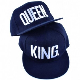 Baseball Caps King Queen Hats Matching Snapbacks Hip Hop Hats Couples Snapback Caps Adjustable - Black-1 - C418OTUETY3 $20.38