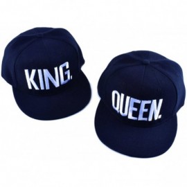 Baseball Caps King Queen Hats Matching Snapbacks Hip Hop Hats Couples Snapback Caps Adjustable - Black-1 - C418OTUETY3 $20.38